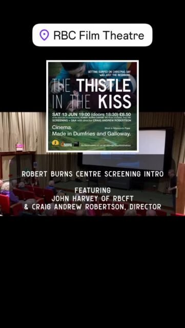 Craig introduces the screening at the @rbcfilmtheatre 

Thank you so much to everyone who attended this fantastic event!

We will be back in Dumfries ASAP!

Getting dumped on the way to Christmas dinner? 🎄💔 Yeah, Declan’s holiday is officially a disaster.
But the secret’s out. When his car breaks down on New Year’s Day, his sister Rachel shows up with questions he isn’t ready to answer. THE THISTLE IN THE KISS is a crash course in confronting the mess we make of our lives.
🎬 WATCH NOW: Available to rent or buy on @AppleTV, @PrimeVideo, and all major cable/digital platforms!