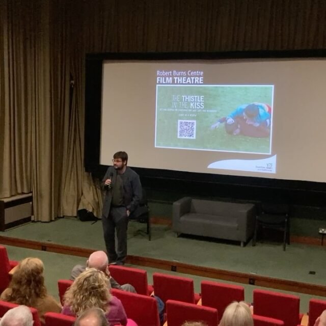 Some brilliant questions asked of Craig at our screening in @rbcfilmtheatre

Getting Dumped on Christmas Day was just the beginning. 🎄💔
Declan’s holiday luck is officially zero. His girlfriend Stephanie broke up with him on the way to Christmas dinner, and he’s managed to keep it a secret... until New Year’s Day. When his car breaks down and his relentlessly curious sister Rachel shows up to help, Declan is forced into a crash course to confront the poor decisions of his life.
🎬 THE THISTLE IN THE KISS is a new feature from @feltlikerunningproductions, distributed by @freestyledigitalmedia.
Now available to rent or own in North America on:
 @appletv
 @primevideo
 Digital HD, Cable, DVD, & Satellite platforms
Starring: Leonora Cooke, Sarah Coyne, & Craig Andrew Robertson
Directed by: Craig Andrew Robertson
#TheThistleInTheKiss #IndieFilm #NewRelease #HolidayHeartbreak